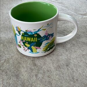 Hawaii Ceramic Coffee Mug with Green Interior